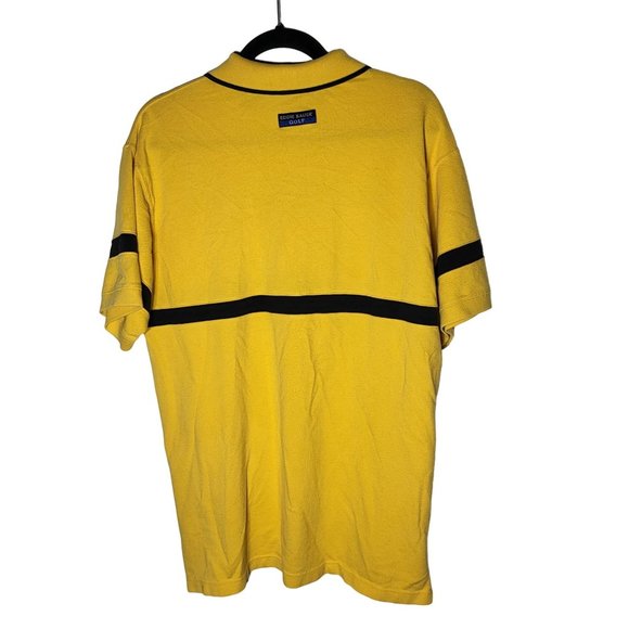 Vintage 90's Eddie Bauer Golf Mens EBTEK Yellow Polo Shirt Size Small Preppy - Picture 2 of 10